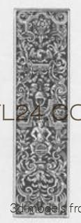Панели резные (CARVED PANEL_1419 -  | 3D model 3DSMAX / OBJ / STL) 3D модель для ЧПУ станка